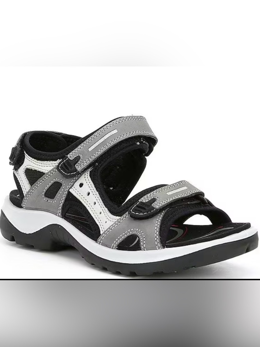 ECCO Offroad Yucatan
Adjustable Strap Leather Sporty Sandals Gray Black EU 40